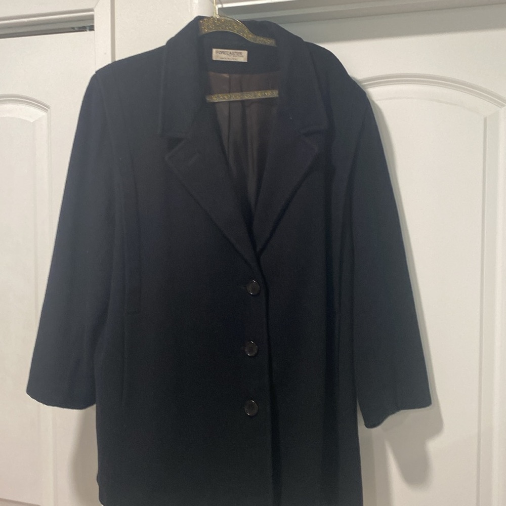 Vintage Forecaster of Boston Size 16 Black Wool Lined